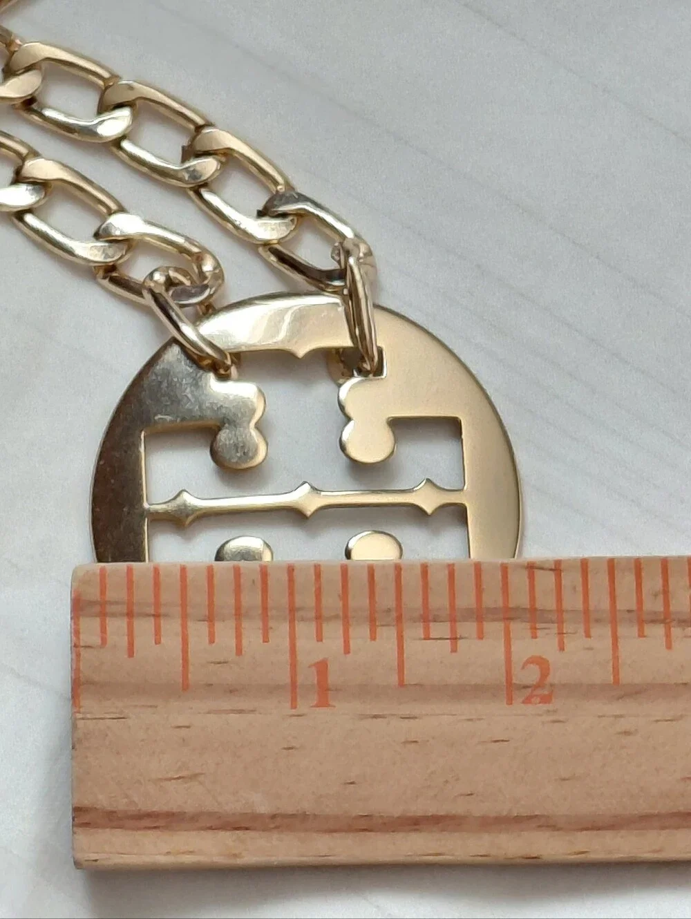 Tory Burch Gold Logo Statement Necklace